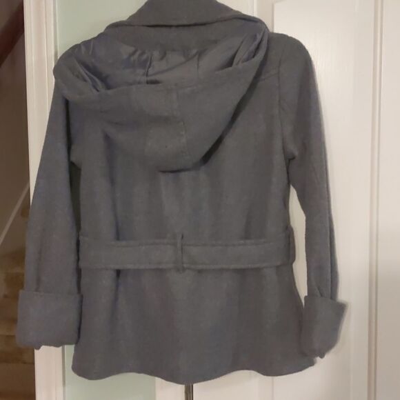 Junior women's gray Wool coat size small - Picture 2 of 2